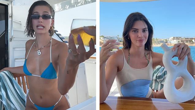 Hailey Bieber, Lori Harvey, and Kendall Jenner Set Yacht Ablaze in Hilarious TikTok, featuring Viral Kris Jenner and Scott Disick Sound!