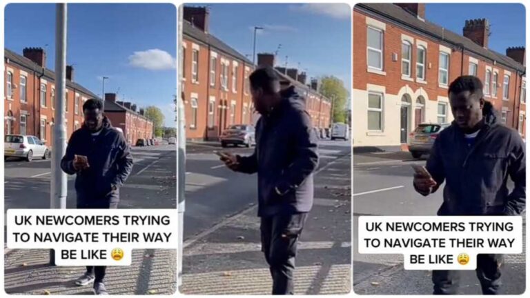 Hilarious Video: Nigerian Man’s First Time in UK Turns into a Misadventure as He Gets Lost Using a Map