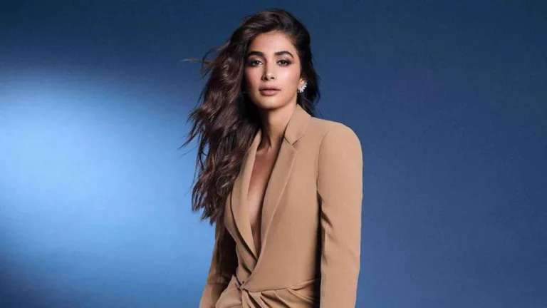 Pooja Hegde turns up the heat in an elegant nude suit dress, exuding minimalism and a seductive feminine allure – you won’t believe your eyes!